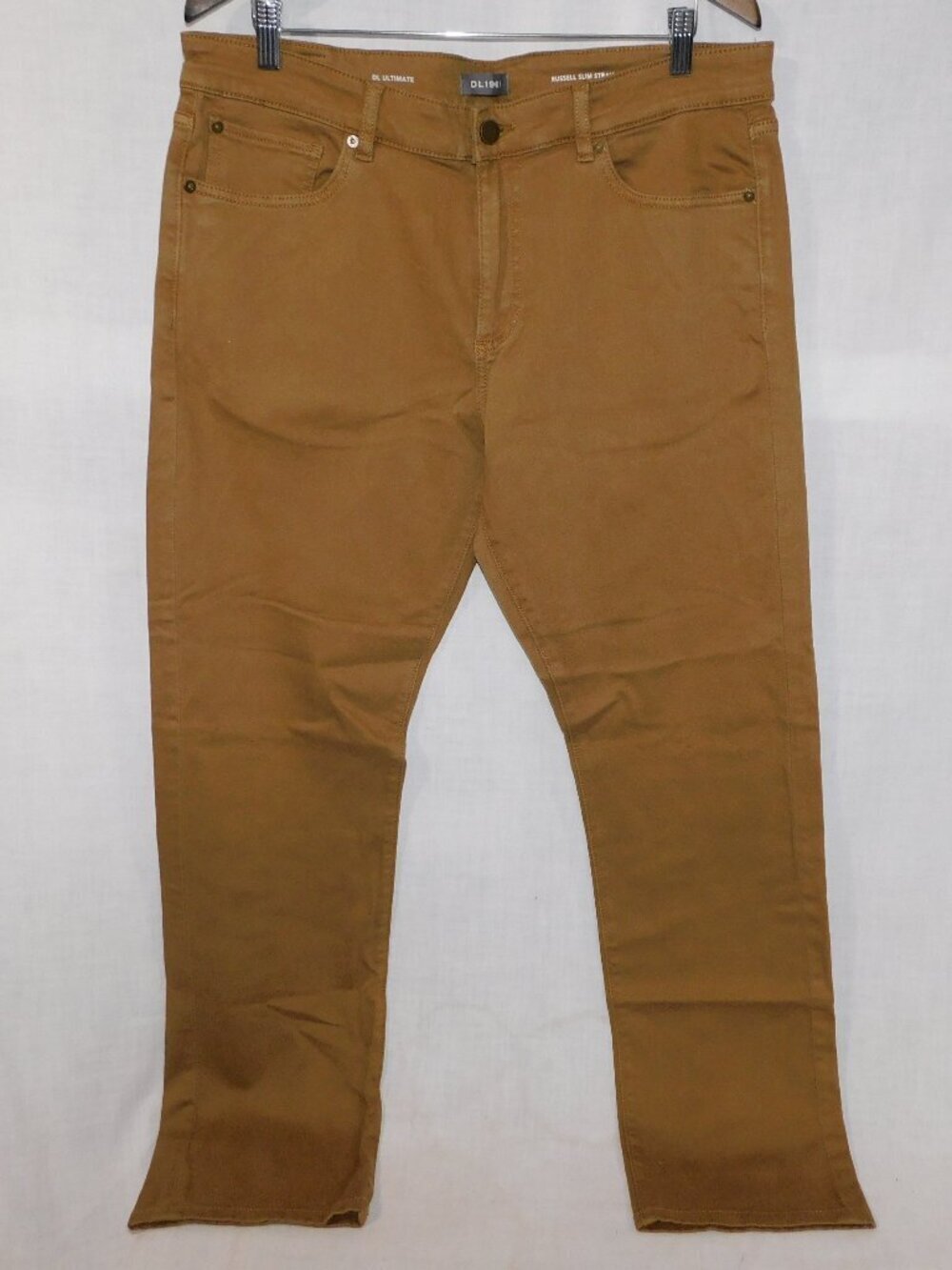 DL1961 Russell Slim Straight Brown Dark Khaki Jeans Pants Men 36 x 32